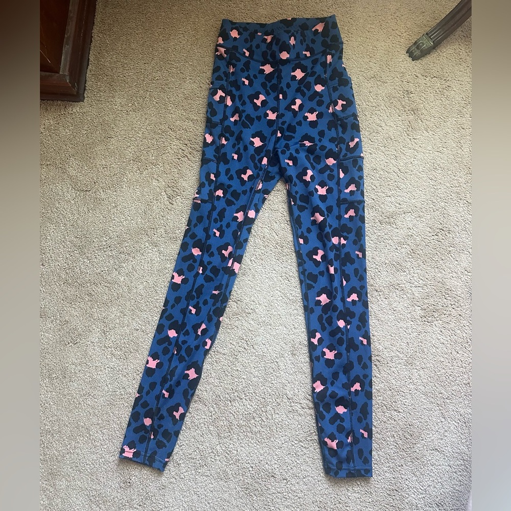 Blue and Pink Patterned Leggings